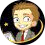 Cartoon boy with star, smiling, circular avatar.