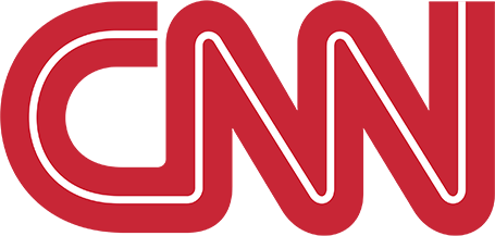 CNN network logo on red background.
