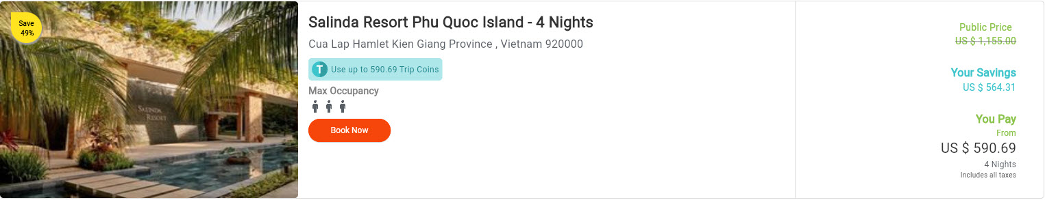 Salinda Resort Phu Quoc poolside promotional offer